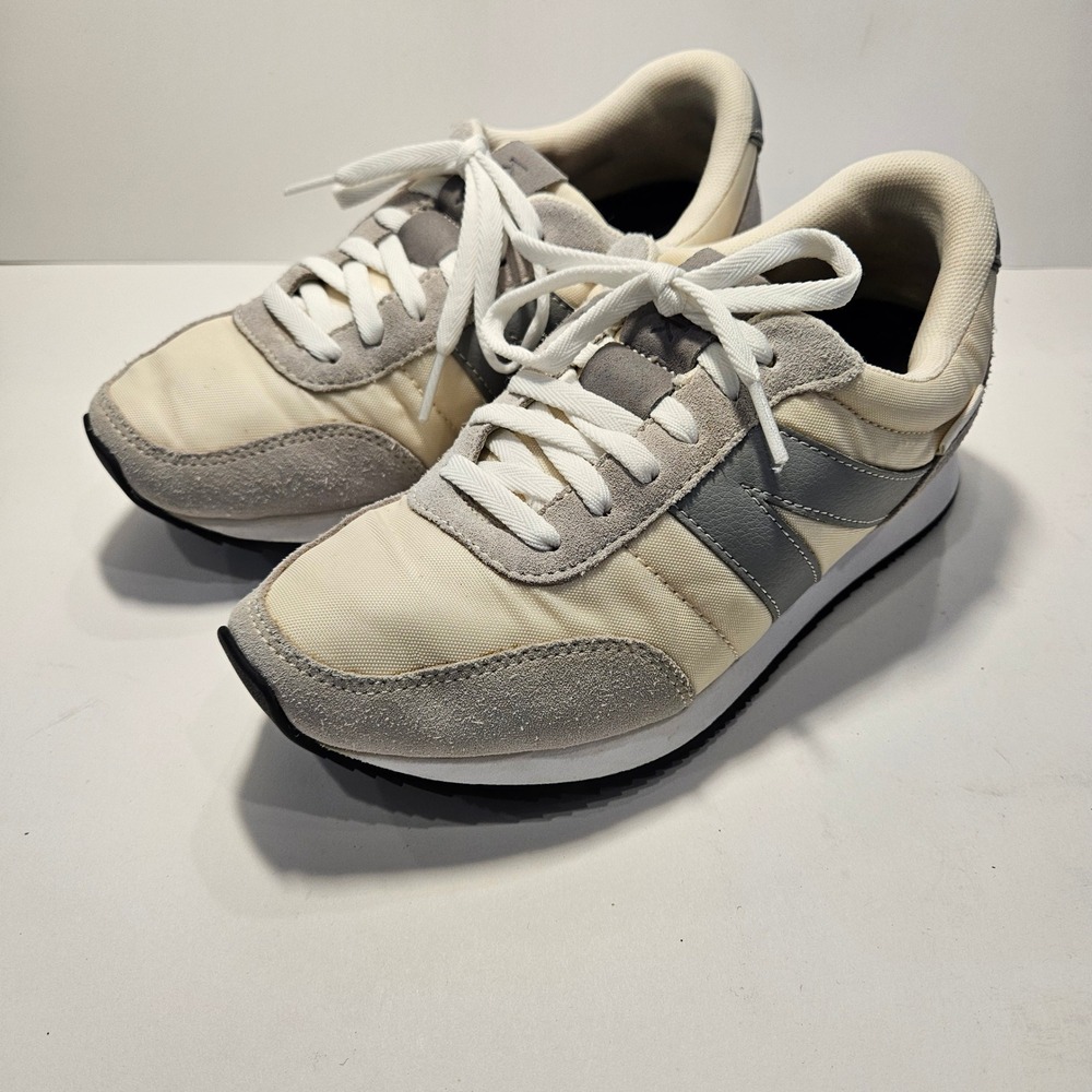 Kizik Milan Mist Hands-Free Sneakers Eggshell Grey Mens 4.5 Womens‎ 6 Shoes